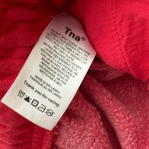 TNA Cozy Fleece barrel sweat Pants - Red - Picture 6 of 9